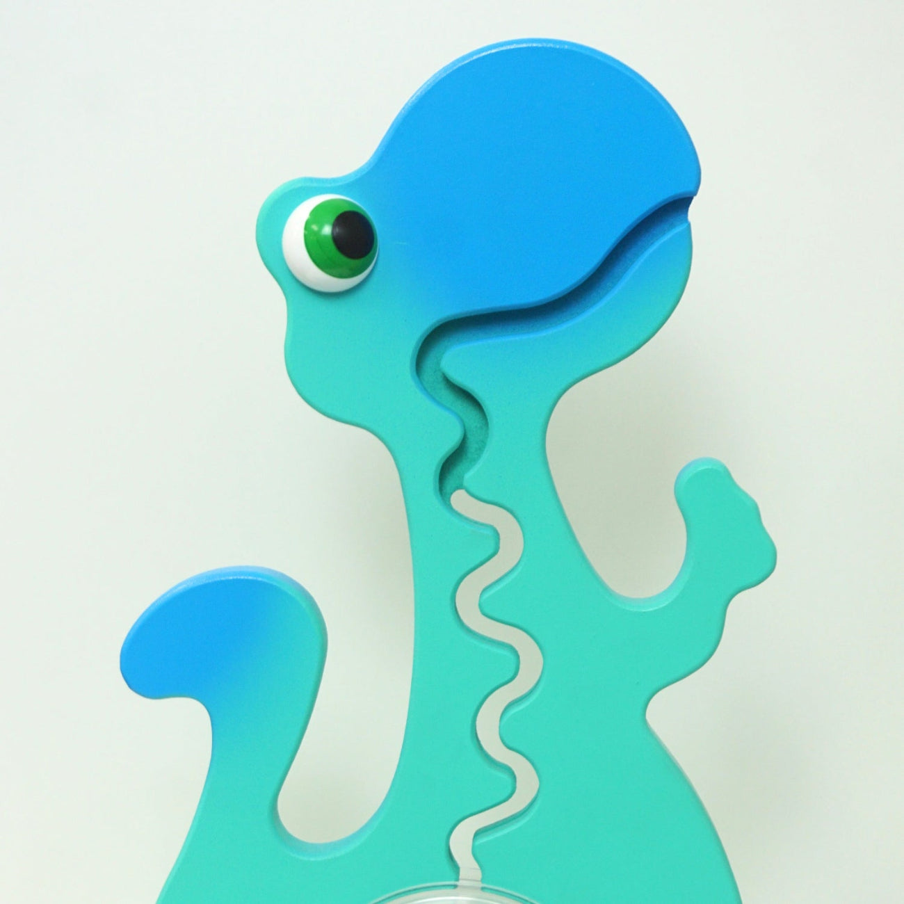 Aqua Dino Bank Front View Close