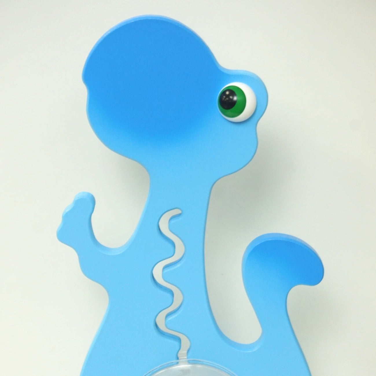 20" Blue Dinosaur Bank Back Close-Up