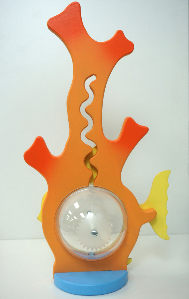 back of fish shaped piggy bank