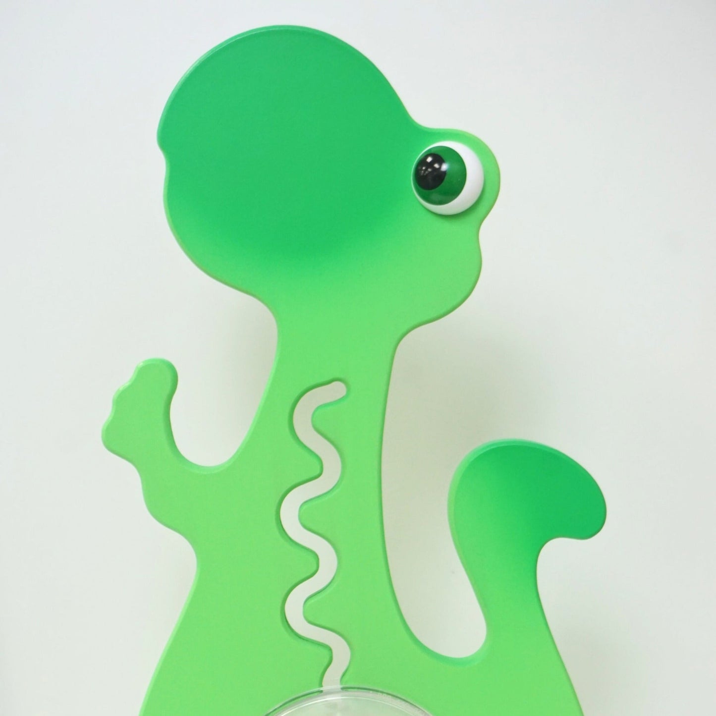 Green Dinosaur Bank Back View Closeup