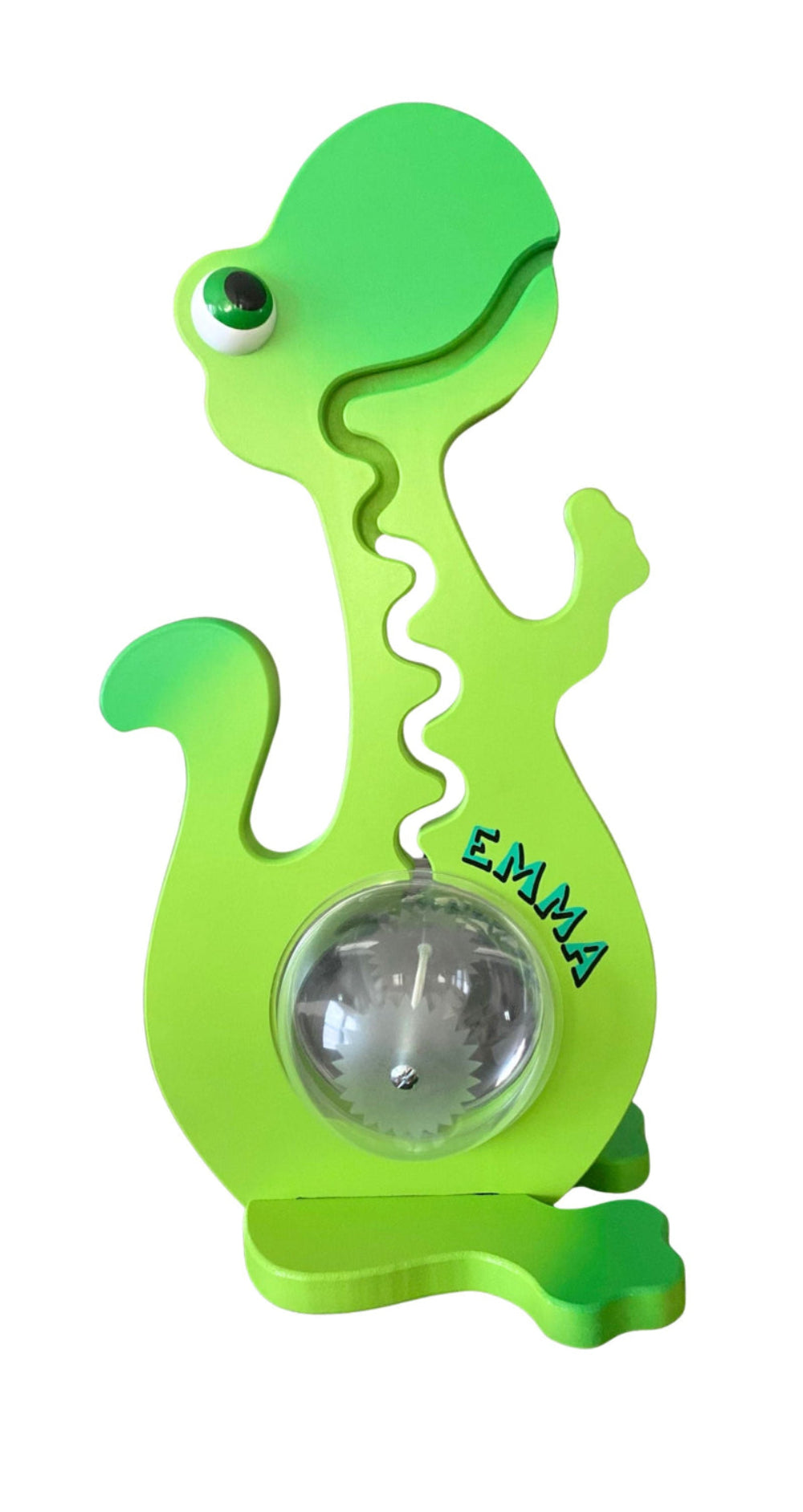personalized green dinosaur big belly bank