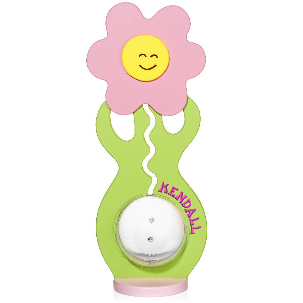 Flower shaped coin bank with personalized front