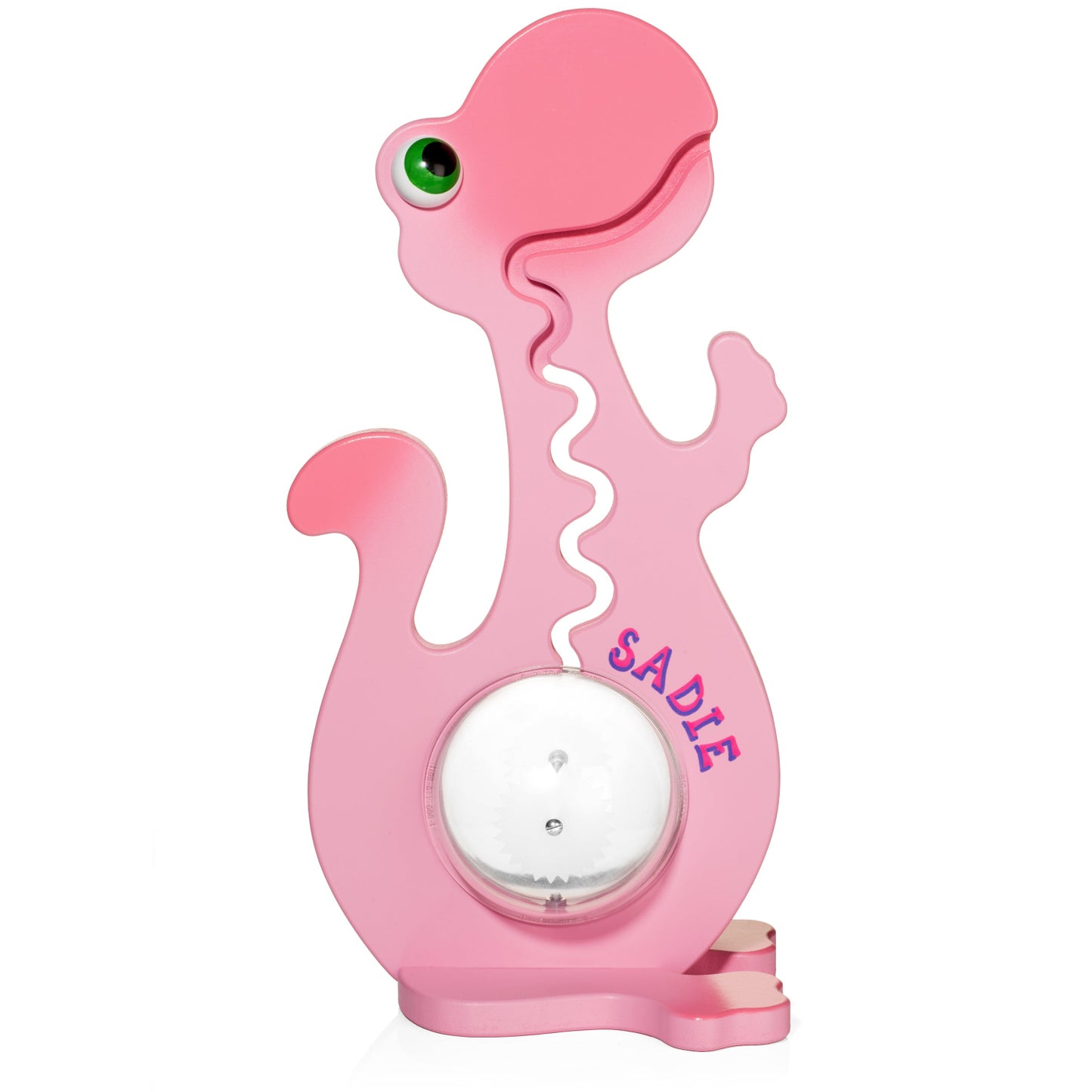 personalized pink dinosaur big belly bank