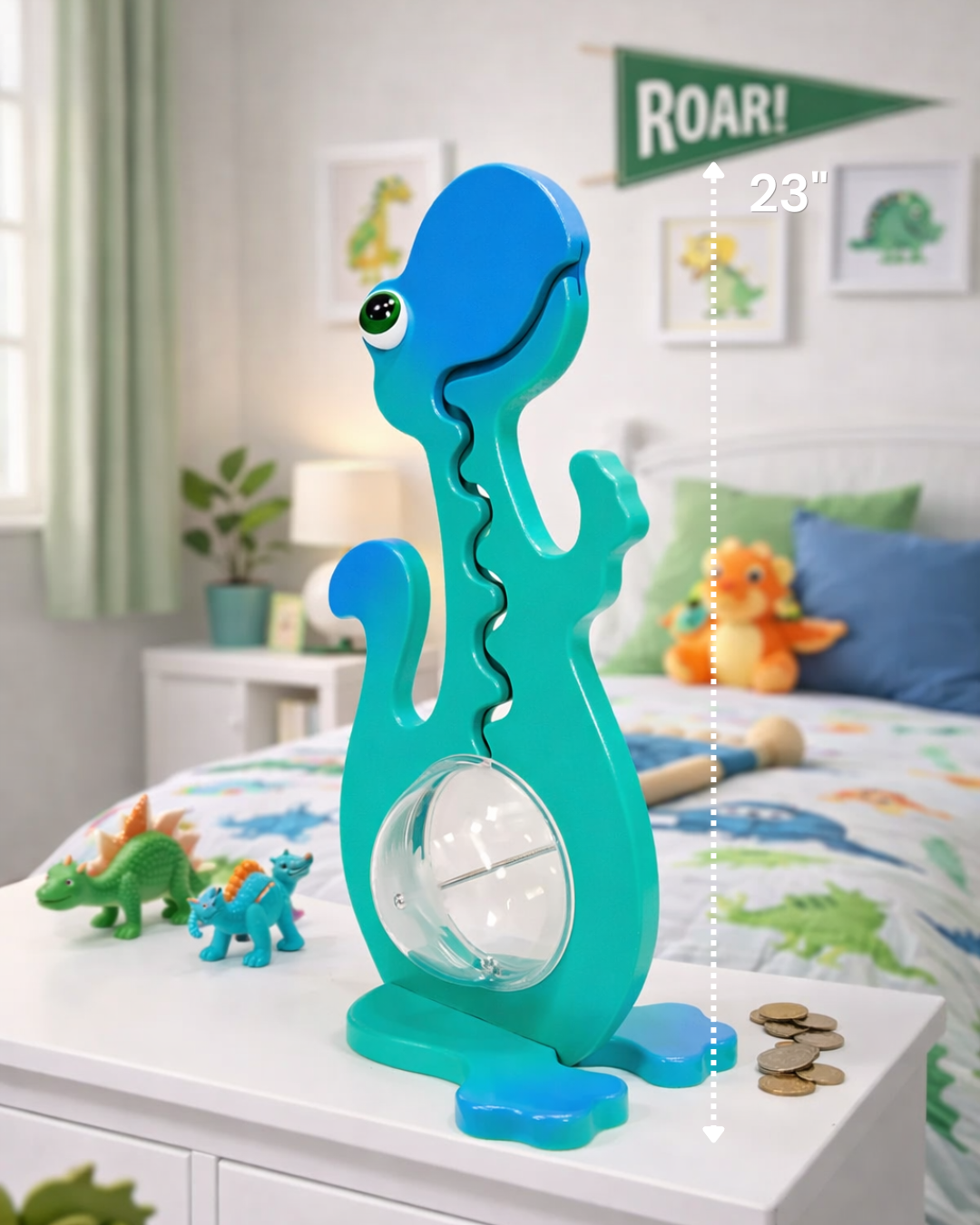 23" Aqua Dinosaur