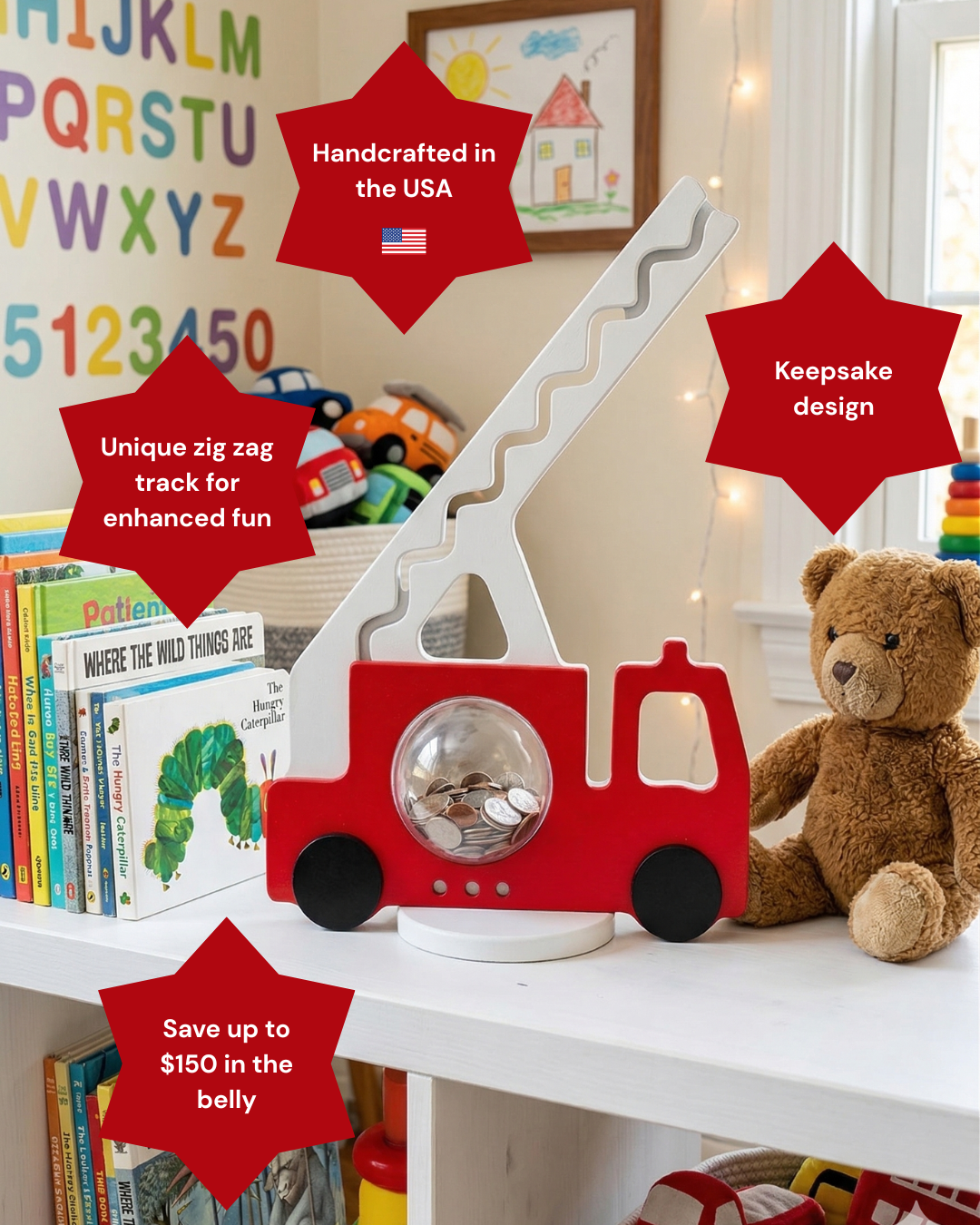 Firetruck Piggy Bank