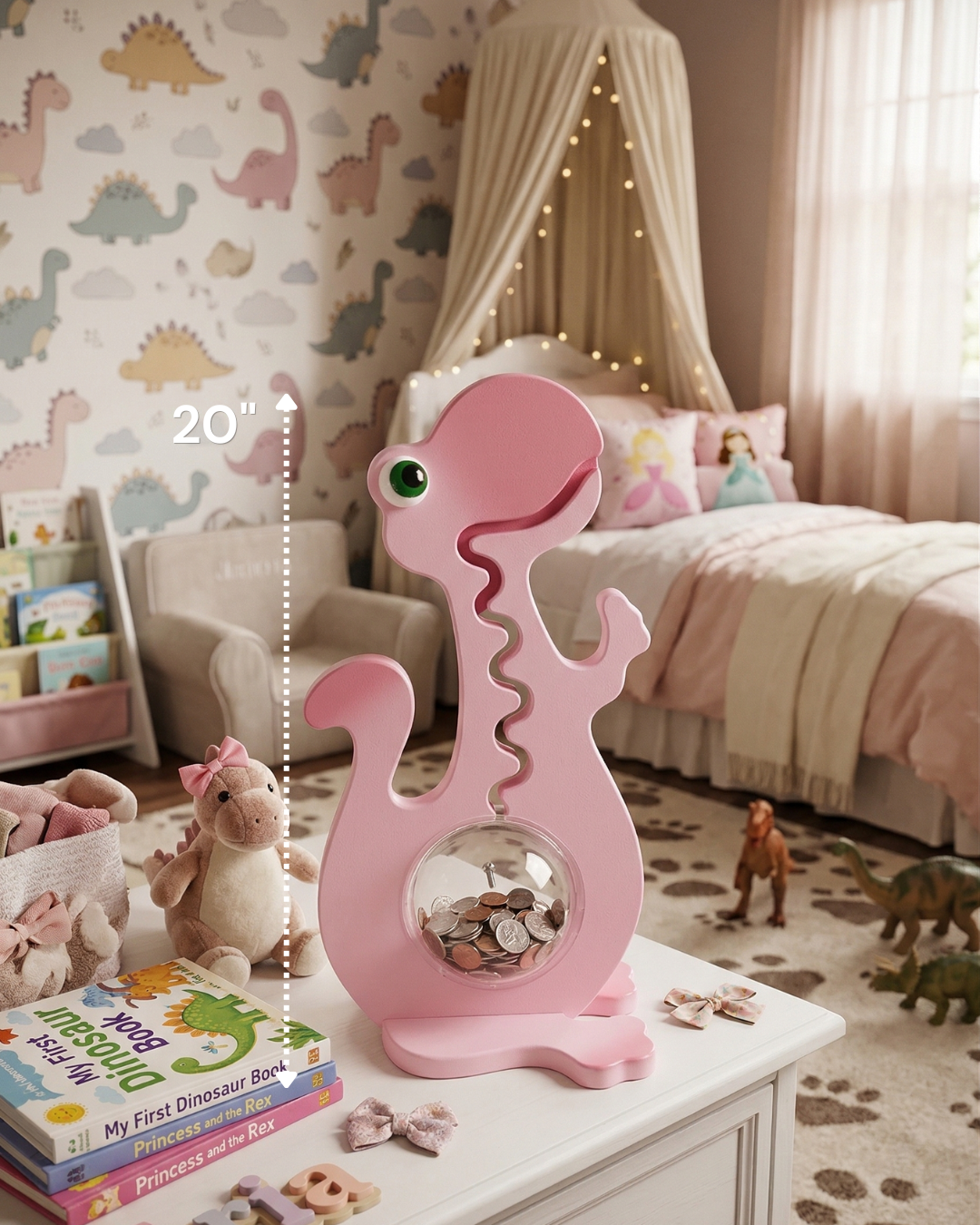 20" Pink Dinosaur