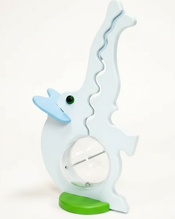 Blue Elephant Big Belly Bank Handmade Wooden Kid's Toy 