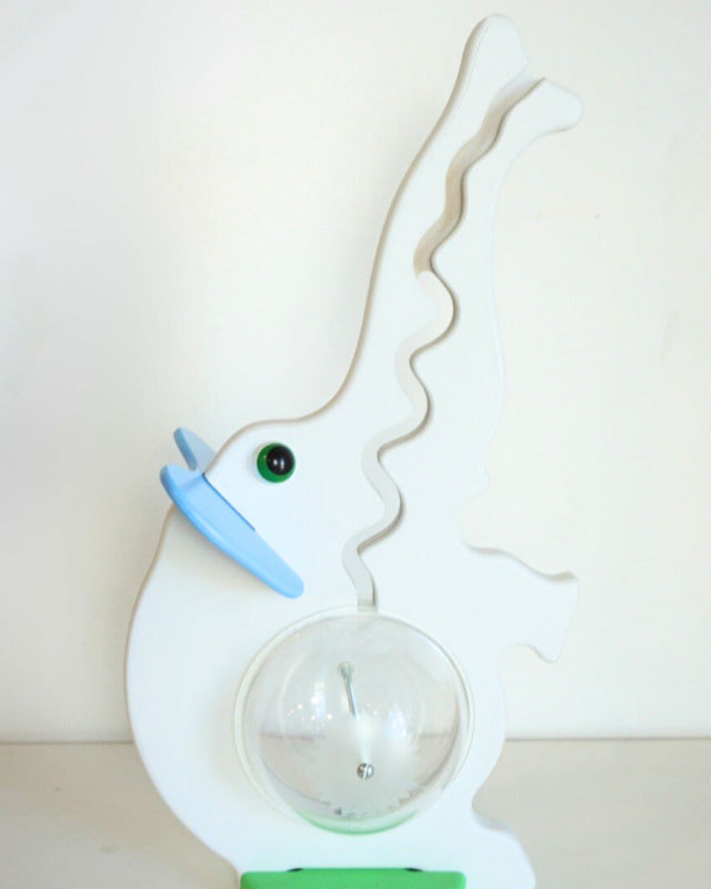 big belly bank elephant with blue ears decorative toy handcrafted eco friendly toy made in upstate NY 