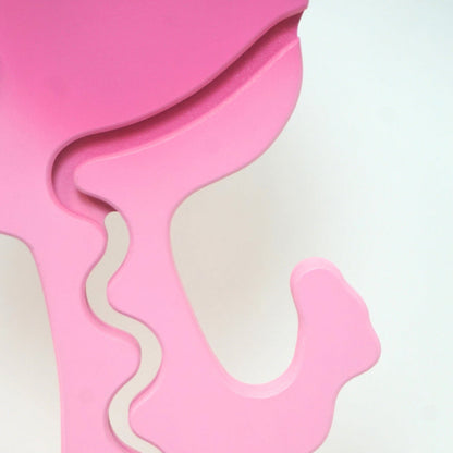 Pink Dinosaur Bank Carved Coin Track